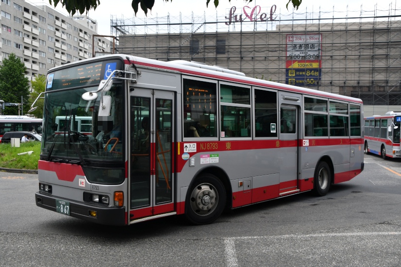 NJ8793]川崎200 か ・867 | 東急バス高津の館